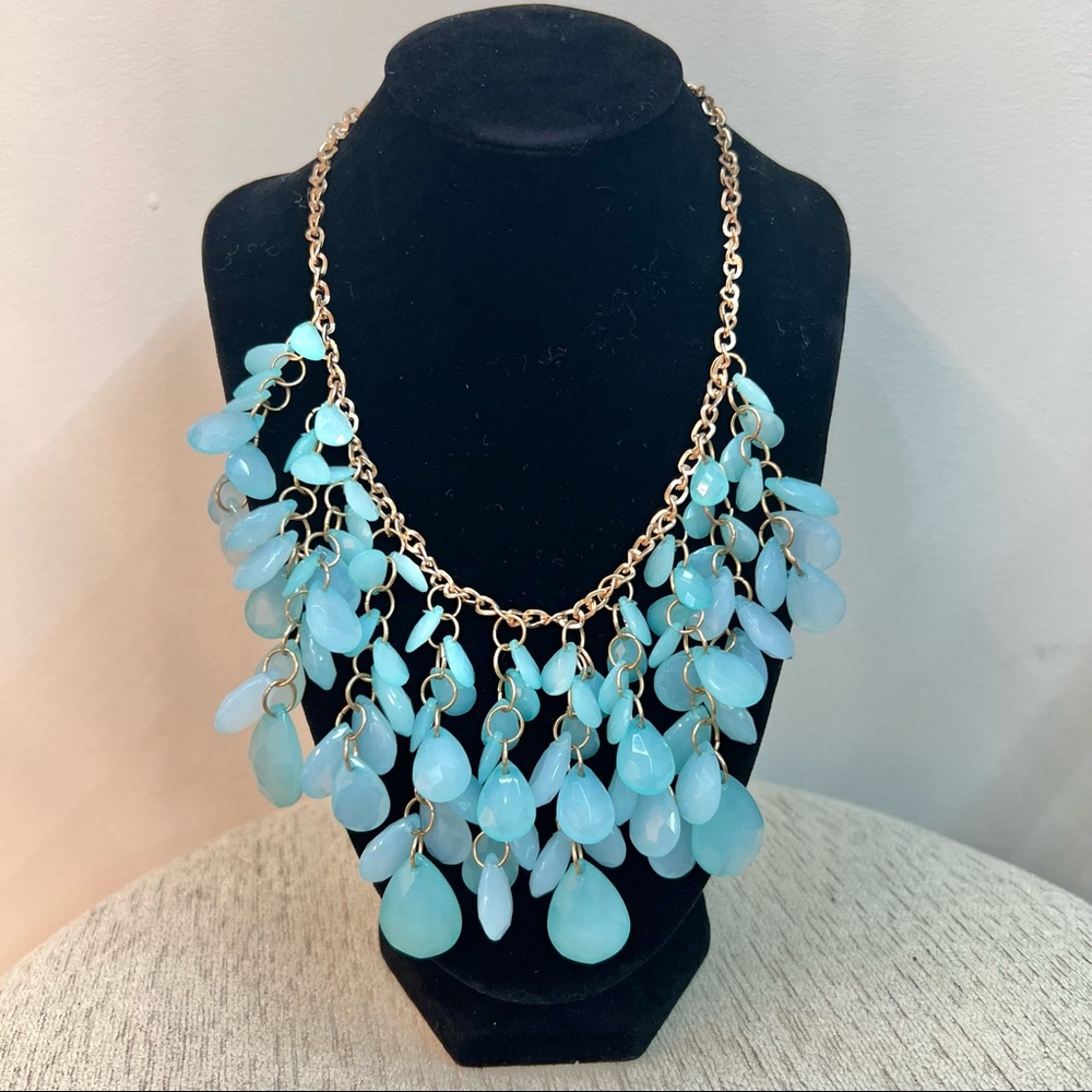 New Pendant Collar Chian sky blue necklace